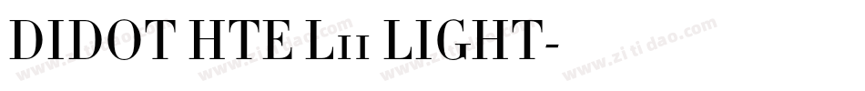 DIDOT HTE L11 LIGHT字体转换